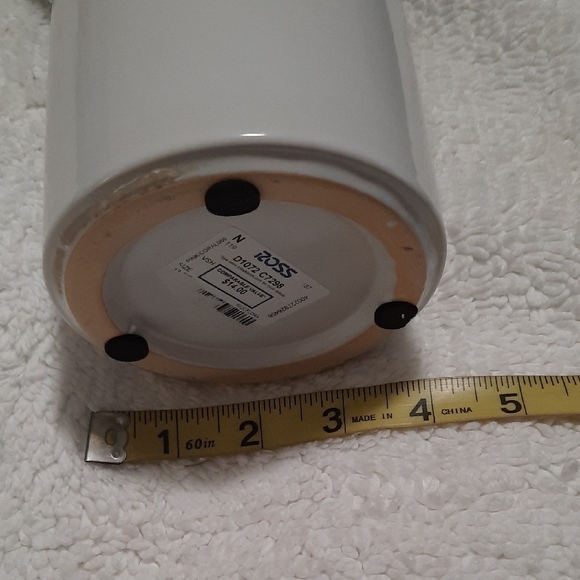 Pink and Green Floral Arrangement in White Pot - Picture 8 of 8